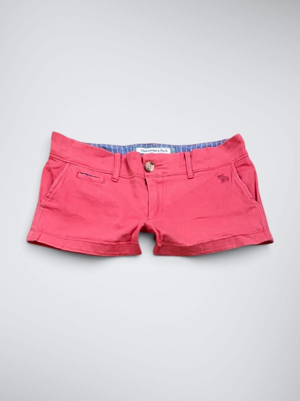 Abercrombie & Fitch Coral Pink Low Rise Micro Mini Shorts